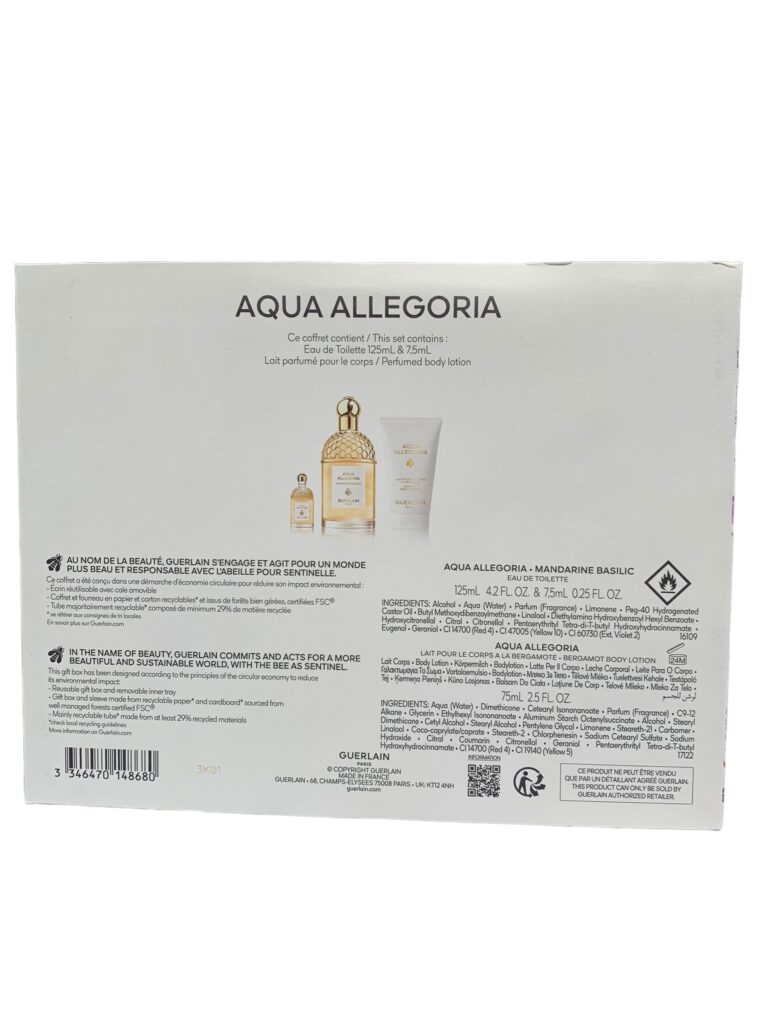 Guerlain Aqua Allegoria Mandarine Basilic 125ml + 7,5ml + balsam - obrazek 3